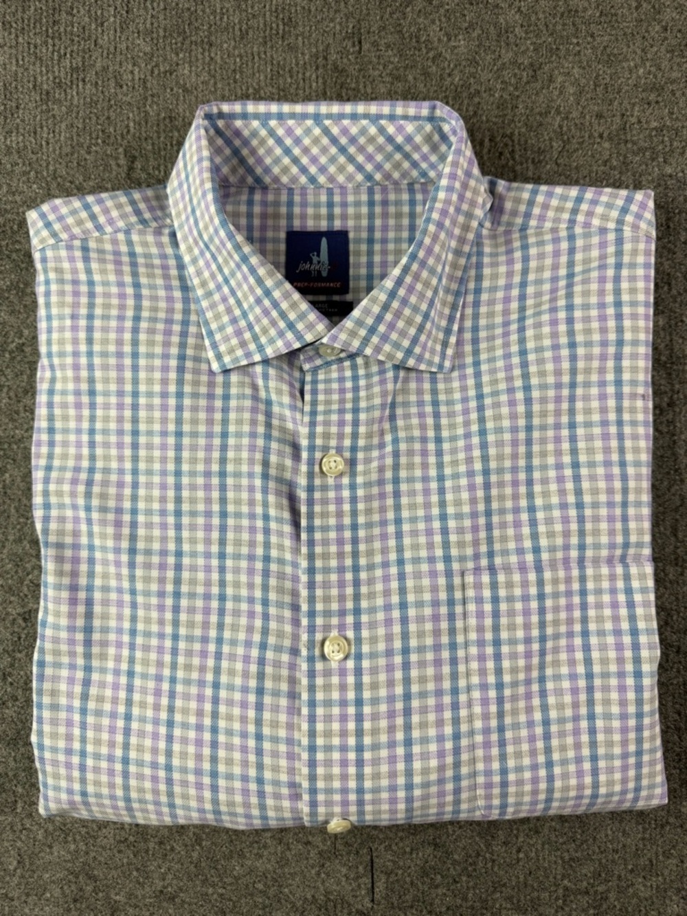 Johnnie-O Prep-Formance Mens Long Sleeve Button Down Shirt Size XL Multicolor